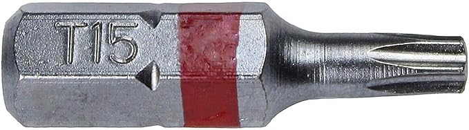 T15 Torx/Star Driver Bit - Color Coded 1" Torx/Star Drive Bit for Screws and Fasteners