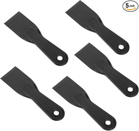 5 pcs 2 Inch Flexible Plastic Paint Scraper Plastics Putty Knife for Spackling Patching Plastic Scraper for Taping Drywall Spreading Painting Wall Scratching