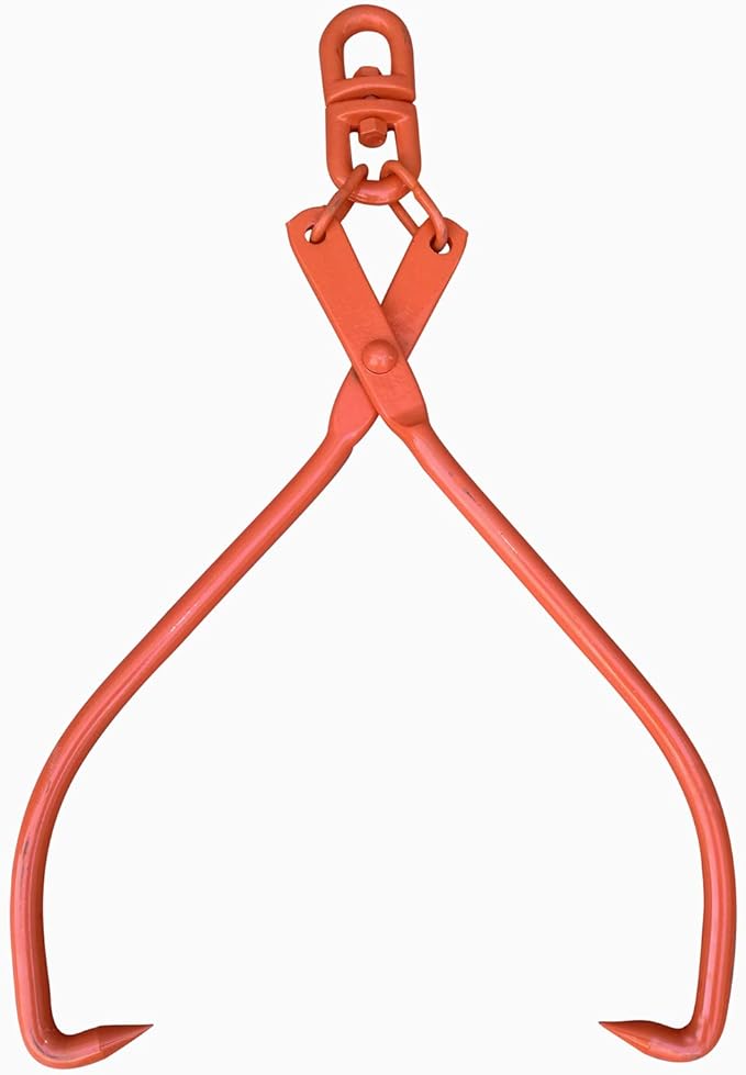 Skidding Tongs Log Lifting/Swivel Dragging Steel Tongs Log Lifting, Handling, Dragging & Carrying Tool / 32" Jaw Opening (32"-Double Swivel)