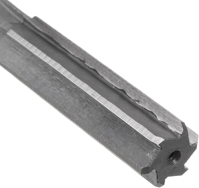 uxcell Chucking Reamer 16.5mm, H7 HSS Lathe Machine Reamer 6 Straight Flutes, Round Shank Milling Cutting Tool, Metric Reaming Drill Bit for Stainless Steel Metal Hole