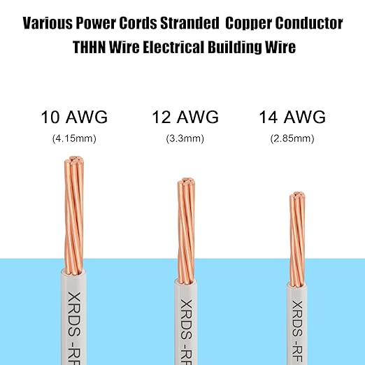 10AWG THHN Wire 200FT ??Electrical Building Wire Stranded Bare Copper Conductor with PVC and Nylon Insulation, Heat and Oil Resistant Cable
