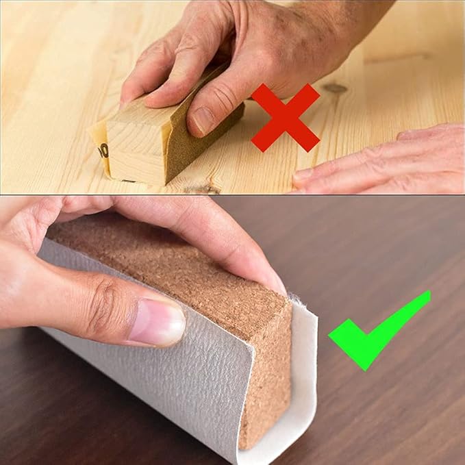 Cork Sanding Blocks 4-1/4"x 2-3/8" x 1-3/16" Hand Sanding Tool for sandpaper - 3pcs