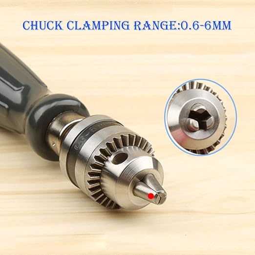 Hand Drill Bits Set 7 in 1 Manual Tool Pin Vises with Chuck Key & 5pcs Twist Drill Bits for Wood, Jewelry, Delicate Manual Work, Electronic Assembling and Model Making, DIY Drilling