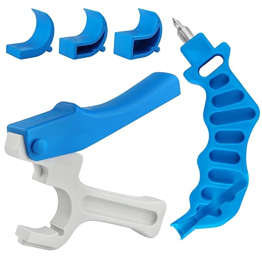 Kalolary 2Pcs Drip Irrigation Hole Punch, Drip Irrigation Tubing Hole Punch Lawn Garden Watering Tube Punch for 16/20/25/32 mm PE Pipe and Easier Emitter Insertion with 3 Punch Diameter Adjustment