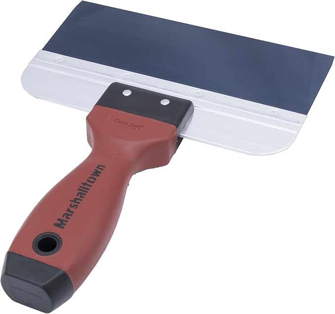 MARSHALLTOWN DuraSoft Taping Knife, 8 Inch Blue Steel Blade, Made in the USA, For Drywall Finishing, 3508D
