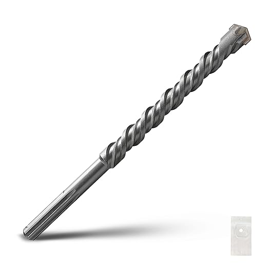 1-1/8 x 5 x 10 inch SDS Max Rotary Hammer Drill Bit, 28x260mm Masonry Drill Bit,Concrete Drill Bit for Masonry, Brick, Stone, Concrete (Length :260mm / 10 inch, 28mm (1-1/8 in) Diameter)