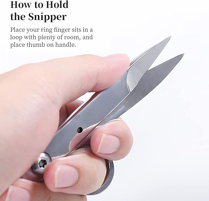 Newness Thread Snips, Sewing Snips with Protective Plastic Sleeve, Mini Small Snippers Shears Trimming Nipper Clipper for Variety of Material, Fishing Line, Fabric, DIY, Yarn Scissors, 4.72 Inch Long