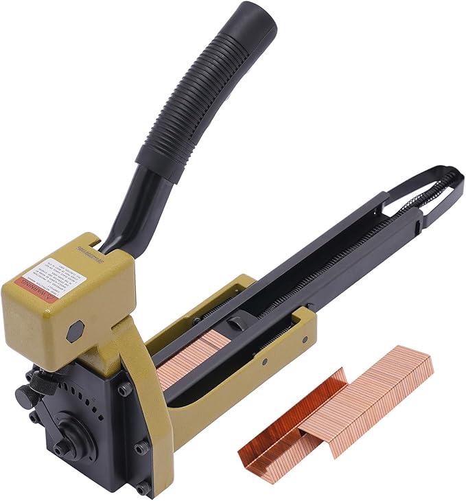 BANLICALI Carton Stapler Heavy Duty Manual Carton Closing Stapler with 100 Pcs Staples 1-3/8-Inch Crown, 3/4-Inch Length, Industrial Staple Tool for Sealed Boxes, Cartons, Corrugated Cardboard