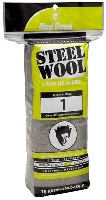 Red Devil 0314 Steel Wool, 1 Medium (Pack of 96)
