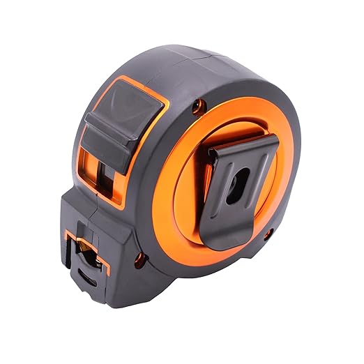 Wrango Tools Tape Measure 25 FT - Measuring Tape Retractable - Oversized & Double-Sided Print - Blade Lock, Finger Brake - High Performance Nylon Coating, 10' Stand-Out - 13' Reach / 1-1/16" Blade