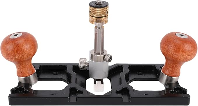 Fabater Router Plane, Handheld Adjustable Woodcraft Trimming Tool, Aluminum Alloy Depth Stop Planer, Slotting Hand Planer for Woodworking