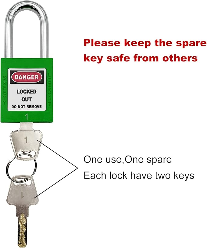 Lockout Tagout Locks, Safety Padlocks, Loto Locks Keyed Differently Lock Out Tag Out Device Plastic with Lockout TagOut Tags Kits