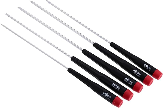 Wiha 26192 5 Piece Precision Slotted and Phillips Screwdriver Set