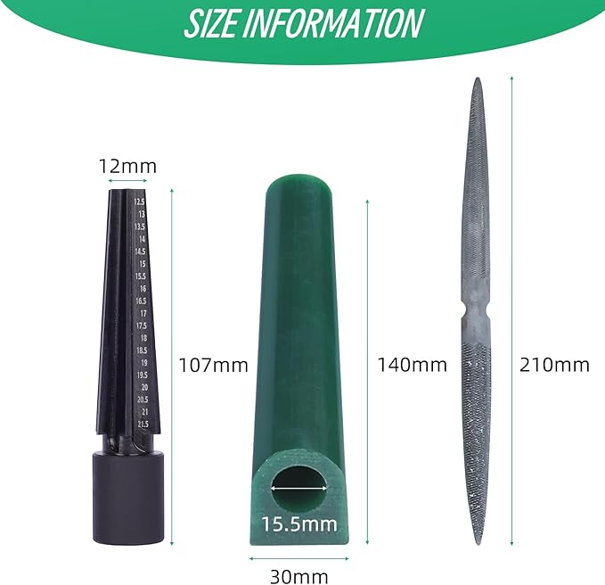 Jewelry Wax Carving Kit with Wax Tubes Ring Mandrel and Dual-End File for Jewelry Lost-Wax Casting Making and Design (4PCS)