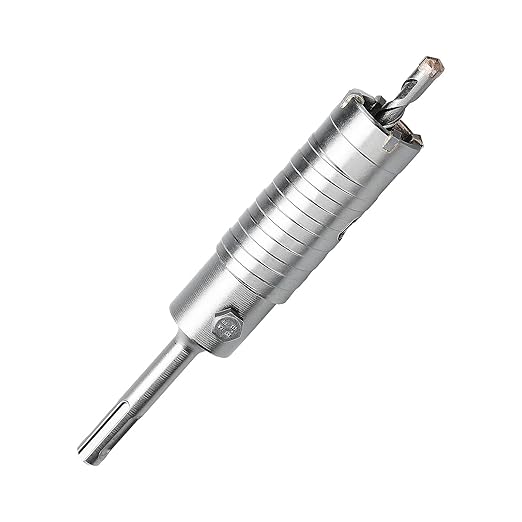1-3/4 inch / 45mm Concrete Hole Saw with SDS Plus Shank Connecting Rod, 6.3mm Tungsten Carbide Tip for Concrete, Cement, Brick Wall