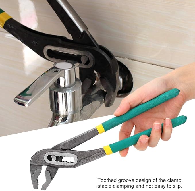 Water Pump Pliers, Heavy Duty Adjustable Plumbing Pliers, 8 Inch Multi Function Gripping Tool for Home Repair, Plumbing, and Water Pump Maintenance (10 inches)