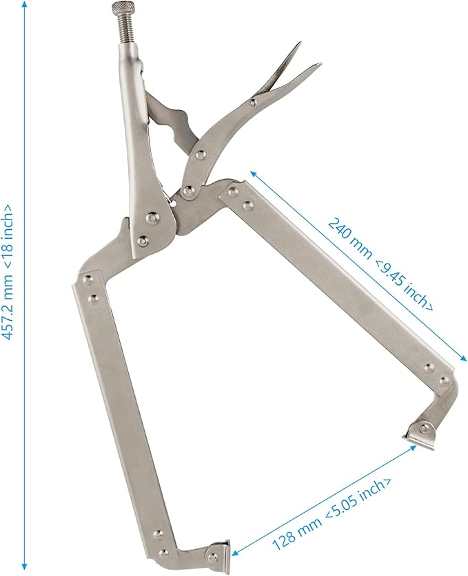 3PCS 18 Inches C-clamp Locking Pliers with Swivel Pads, Locking Clamp Pliers, Welding Clamps for Wood Working and Welding