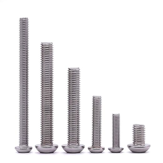 1/4-20 x 1-1/2" Button Head Socket Cap Bolts Screws, 304 Stainless Steel 18-8, Allen Hex Drive, Bright Finish, Fully Machine Thread, Pack of 30