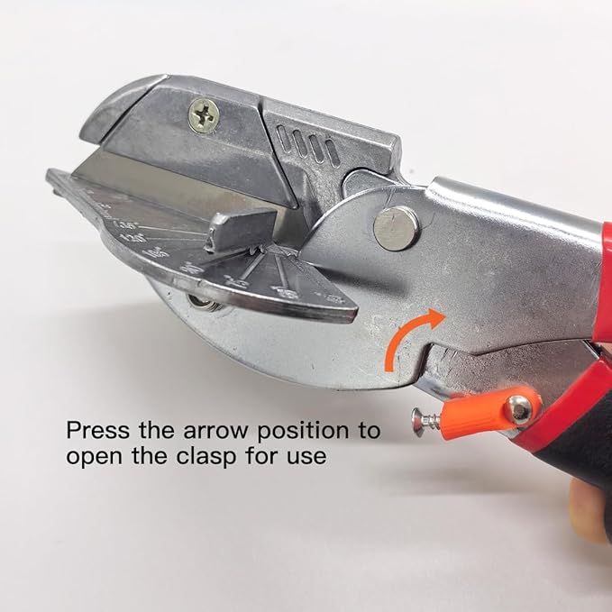 Multi Angle Miter Shear Cutter Hand Tools,45-135 Degree Adjustable Angle Scissors Trim Shears Tools (Black)