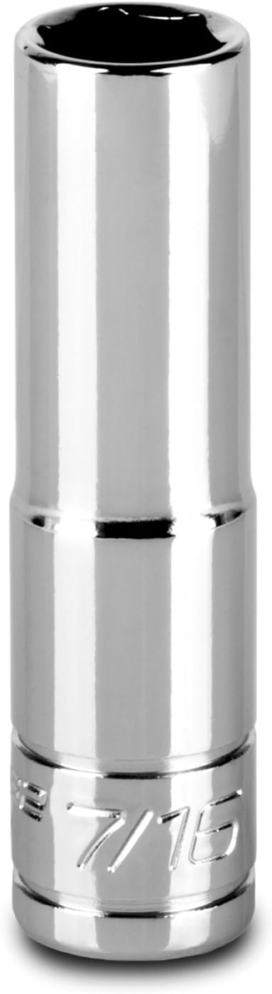 Capri Tools 7/16-Inch Deep Socket, 3/8-Inch Drive, 6-Point, SAE