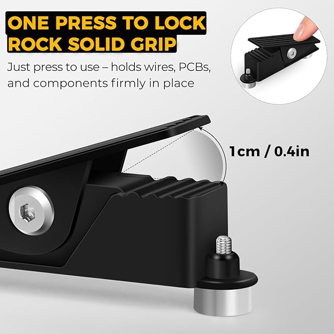 Magnetic Helping Hands Clamp Metal, Adjustable Third Hand Soldering Holder Stand For Small Electronics, Hobby DIY, Craft, Jewelry, PCB Repair Solder Aid Station