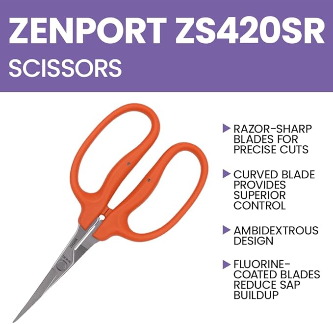 Flourine Coated Curved Zen Masa Scissor, Package of 3