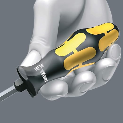 Wera 05018264001 Kraftform Plus 932 A Slotted Screwdriver, 5.5mm Head, 4" Blade Length, Black
