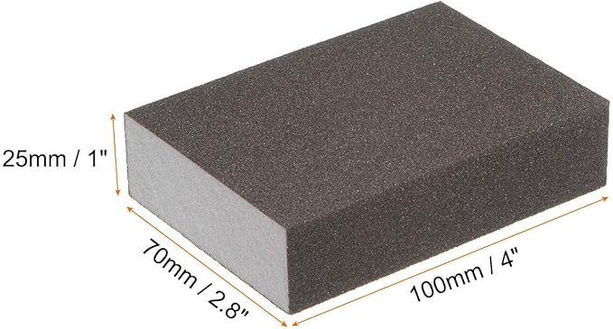 HARFINGTON 10pcs Superfine Sanding Sponge Blocks 500-600 Grit Foam Sanding Block for Polishing Kitchen Metal Wood Drywall, 100x70x25mm