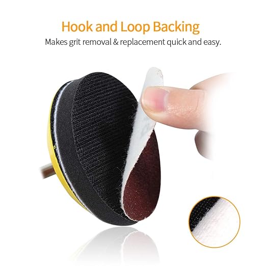 SPEEDWOX 100pcs Sanding Discs 3 Inch Sandpaper 40 Grit Hook and Loop Sanding Discs for Drill Grinder Rotary Tools No Hole