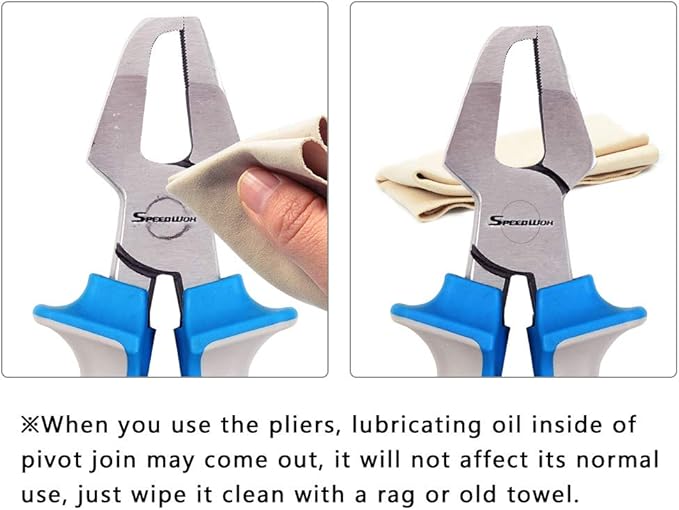 SPEEDWOX Drop Jaw 8 Inch Glass Breaking Pliers for Fusing, Breaking Glass Pieces, Durable Tool