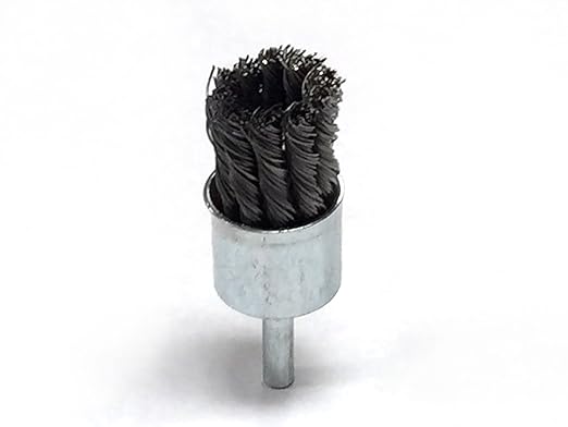 Benchmark Abrasives 1 Inch Knot Wire Brush for Drill & Die Grinder, Paint Removal, Cleaning, Deburring - 1/4" Shank, Drill Grinder Attachment (5 Pack) - Carbon Steel