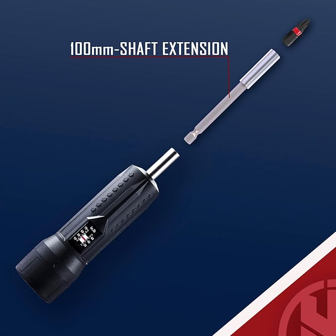 KNINE OUTDOORS Torque Screwdriver Wrench Driver Set 10-70 Inch Pounds lbs for Maintenance with T-bar Handle, 40 Hex Bits, 1/4" Socket, Shaft Extension, For Tools, Bike Repairing and Mounting, Black