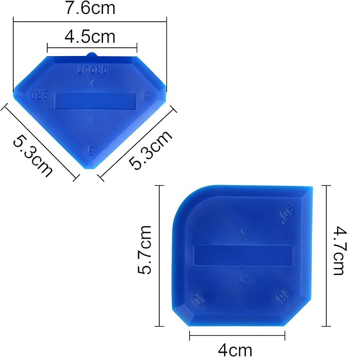 Outus 2 Pieces Caulking Tool Set Silicone Sealant Grout Tool for Kitchen Bathroom Floor Sealant Sealing(Blue)