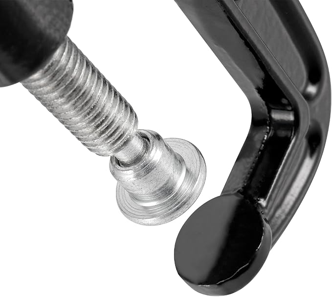 MUKCHAP 10 PCS 2 Inch C-clamp, Small C Clamps, Mini G Clamps for Woodworking or Metal Workpiece, Black