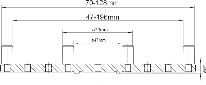 NCK-3.75Z-FJ8 8" Flat Jaws with 8pcs Taper Plug Screws for Woodlathe Chuck Woodturning Tools,Compatible with the Chucks: SuperNOVA2, G3 Nova, Robert Sorby Patriot, Record Power SC3, Record Power SC4.