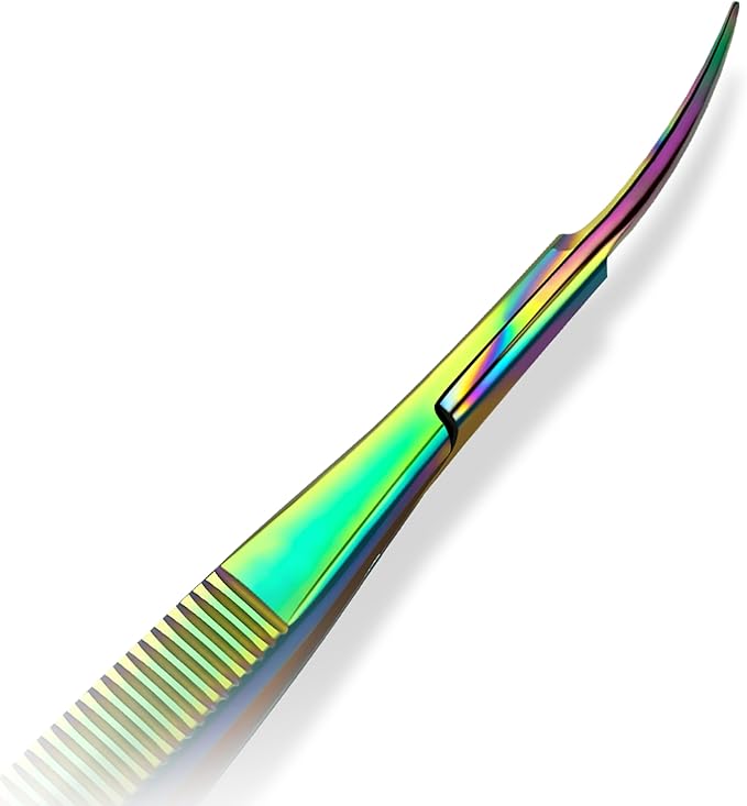 Bandage, Castroviejo, & Iris Scissors, & Kelly, & Mosquito Forceps Rainbow - Stainless Steel, DIY Crafting Scissors and Forceps Multicolors (Castroviejo Scissors, 4.5 inches Curved)