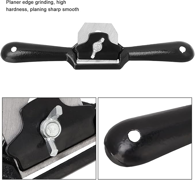 Curved Blade Spokeshave Two Handed Mini Planer Tool Manganese 9 Inch Adjustment Woodworking Cutting Plane Spokeshave Hand Trimming Tool