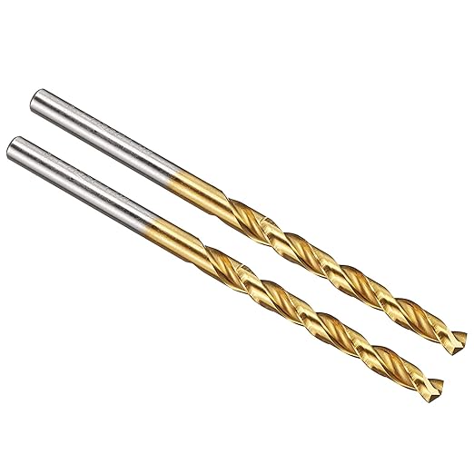 PATIKIL 3.6mm Drill Bit, M42 8% Cobalt High-Speed Steel Jobber Straight Shank 135° Titanium Nitride (TiN) Coated for Hard Metal Stainless Steel - 2 Pack
