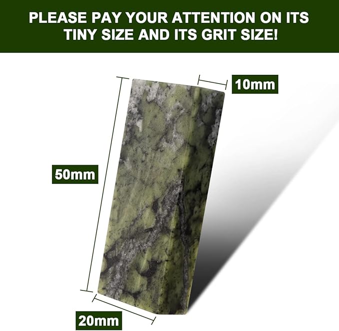 Mini Knife Sharpening Stone 1PC 10000# Whetstone Final Fine Polished Natural green Sharpener Oilstone (2 x 0.8 x 0.4 Inch)