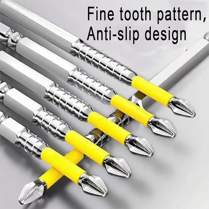 Strong Magnetic Screwdriver Drill Bit Set, Durability Screwdriver Drill Bit Set, Anti-Slip Magnetic Electric Screwdriver Set (6, yellow)