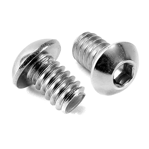 1/4-20 x 3/8" Button Head Socket Cap Bolts Screws, 10Pcs 304 Stainless Steel 18-8, Allen Hex Drive, Bright Finish by SG TZH(with Hex Spanner)