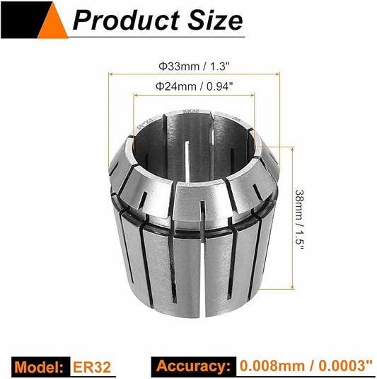 HARFINGTON Spring Collet Chuck ER32 24mm 65Mn Spring Steel Precision Router Collets for CNC Engraving Milling Lathe Tool