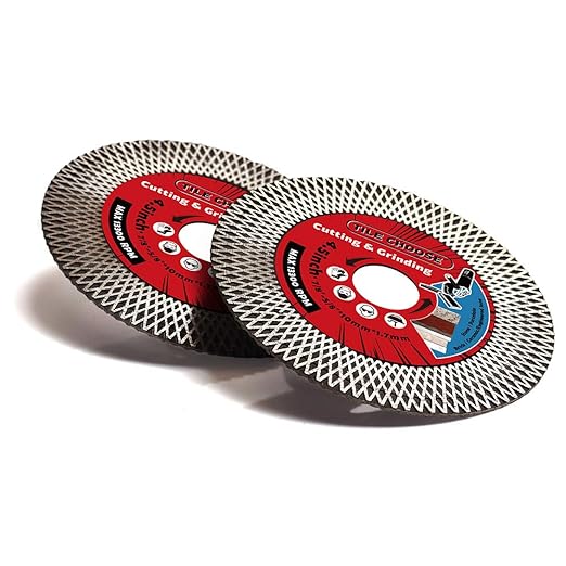 2 Pack-4.5" Tile Blade Diamond Porcelain Blade for Cutting and Grinding Porcelain Tile Granite Marble (4.5", 2)