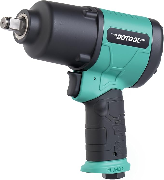 Air Impact Wrench 1/2 Inch Square Drive Heavy Duty 880 ft-Lbs Max Loosening Torque Output Pneumatic Impact Wrench Twin Hammer 7800RPM for Automobile Repair