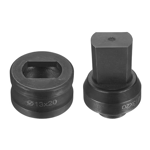 HARFINGTON Hydraulic Hole Punch Die 過13횞20mm Slot Hole 40Cr Steel Electric Punching Kit for CH60 Electric Punching Machine, Black