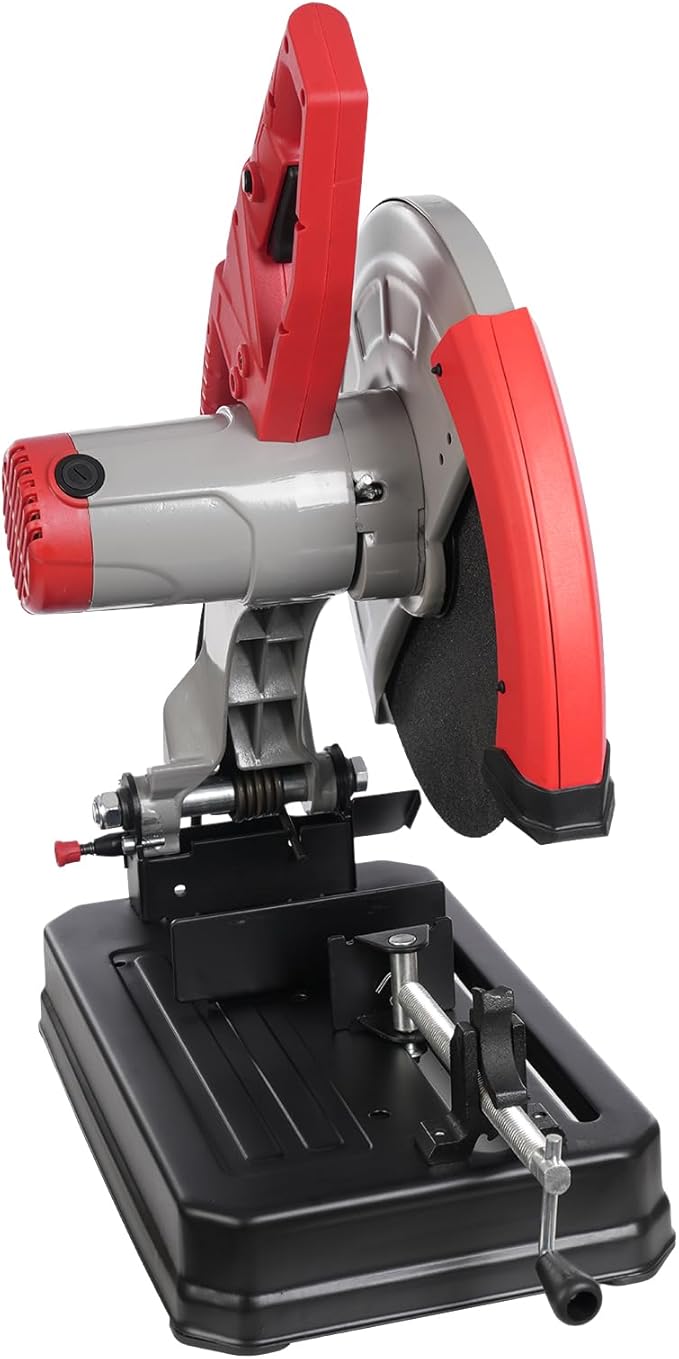 14in Blade Cutting Machine All-aluminum Cut Off Saw 0-45째Adjustable Cutting Saw, 2800W 3900RPM Chop Saw for Cutting Metal Wood Steel Iron Pvc Plastic Aluminum
