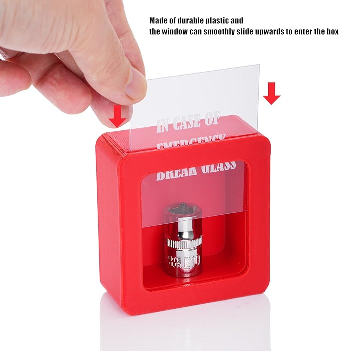 10mm Socket Display Holder,In Case of Emergency Break Glass Box,Essential Toolbox Accessory,Gift For Garage Wall,Workshop D챕cor