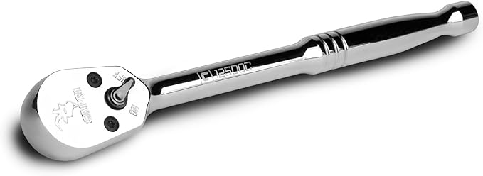 Capri Tools 1/2-Inch Drive Low Profile Ratchet, True 72-Tooth, 5-Degree Swing Arc