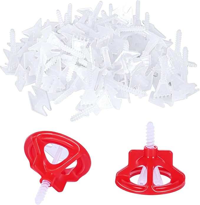 Professional Tile Leveling System Kit竊똀nti-Loosening Spacers/Wall, Bathroom Tiling - 1/8" Precision Alignment & Grout Spacing Tools(2000base, 1/8)