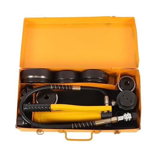 kimllier 15-Ton Hydraulic Knockout Punch Kit, Heavy Duty Punch Driver 1/2" to 4" Professional Hole Cutter Tool for Electrical Panels, Metal Framing